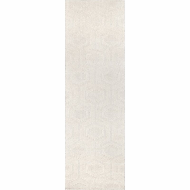 Brayden Studio® Schuykill Geometric Handmade Tufted OffWhite Area Rug & Reviews